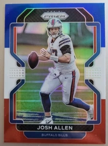 2021 Panini Prizm #117 Josh Allen RED WHITE BLUE PRIZM CARD Buffalo Bills - Picture 1 of 2