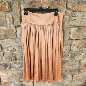 Vintage Talbots Peach Silk Maxi Skirt With Side Zipper Size 6 - Picture 1 of 5