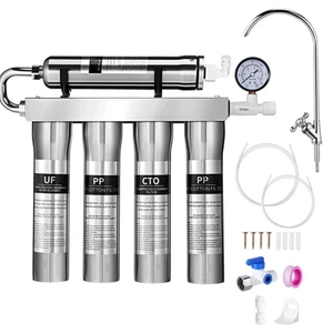 5 Stage Water Filtration System Home Drinking Purifier 75GPD 304 SUS Purifier UF - Picture 1 of 20