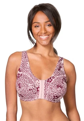 Comfort Choice Women's Plus Size Cotton Front-Close Wireless Bra - Image 1 of 4