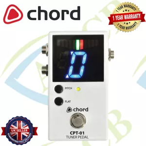 CHORD CPT-01 CHROMATIC TUNER PEDAL W/ WIDE TUNING RANGE A0 to C8 & LED SCREEN - Picture 1 of 4