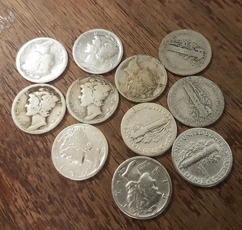 1926-s Mercury Head Dime.Average Grade of Coin You Will Receive is Photographed Cover