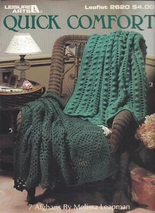 Quick Comfort ~ Leisure Arts Leaflet 2620 - 7 afghans to crochet - Picture 1 of 3