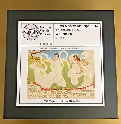 ¡VENTA MUDANZA! Rompecabezas de madera Nautilus, Turín Modern Art Expo 1902, Ninfas, 200 piezas Foto 1 de 4