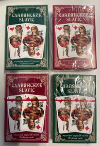 4x Slavic theme - Playing cards 2x 36 and 2x 55 sheets - Made in Austria - Picture 1 of 3