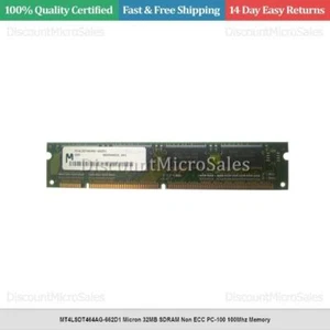 MT4LSDT464AG-662D1 Micron 32MB SDRAM Non ECC PC-100 100Mhz Memory - Picture 1 of 1