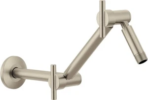 NEW Moen S116BN Brushed Nickel 16" Pivoting Adjustable Shower Arm & Flange - Picture 1 of 1