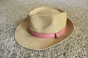 Disney Parks Straw Hat NWT Pink Hatband & Mickey Medallion - Picture 1 of 7