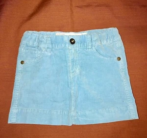 Cotton On Blue Corduroy SKIRT Girls 6 Adjustable Waist  Band Pockets Cute - Picture 1 of 12
