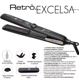 RETRO' UPGRADE EXCELSA GALAXY RUPV86 PIASTRA CAPELLI PROFESSIONALE A VAPORE 230° - Foto 1 di 10