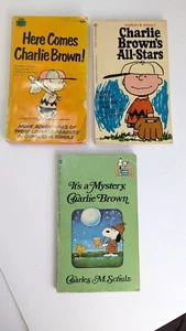 Here Comes Charlie Brown, All Stars, It's A Mystery Books Charles Schultz - Picture 1 of 5