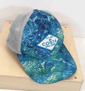 Costa Del Mar Coastal Water Trucker Mesh Hat Cap Snapback Adjustable Blue Camo - Picture 1 of 12