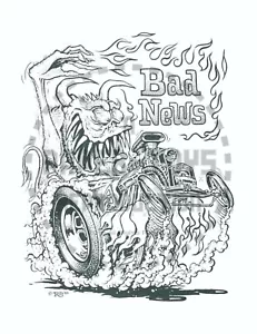 1965 - BAD NEWS - POSTER LIBRO DA COLORARE ED "BIG DADDY" ROTH MONSTER - Foto 1 di 1