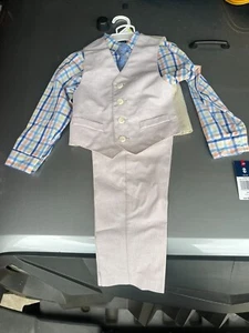 New w/Tags IZOD Boys 4-Piece Formal Vest Set with Shirt Vest Pants Tie - Picture 1 of 6