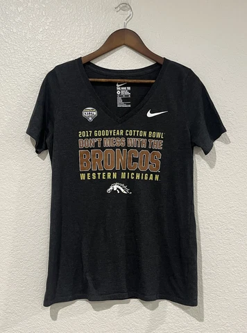 Nike Western Michigan Broncos Shirt Adult XL Gray 2017 Cotton Bowl Women’s Cover