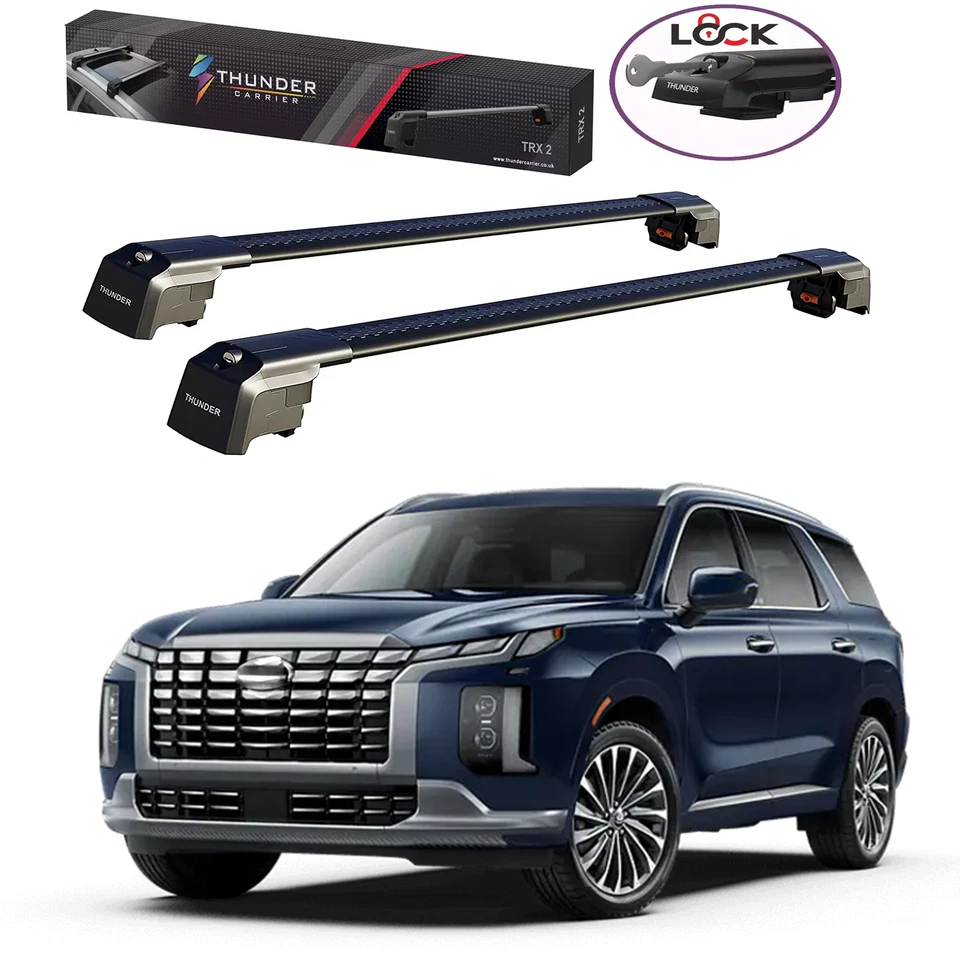 Roof Racks Aluminum Cross Bars Anti-Theft System For Hyundai Palisade 2020-2025 Foto 1 de 4