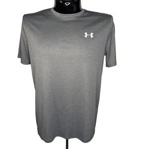 UNDER ARMOUR Shirt Herren Large grau T-Shirt Training HeatGear feuchtigkeitsableitend Fitnessstudio UA - Bild 1 von 8