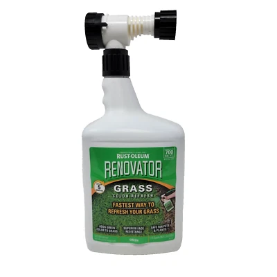 Rust-Oleum Renovator Grass Color Refresh Green Lawn Paint 332940 Pet Safe 56 OZ - Image 1 of 4
