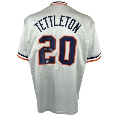 Camiseta firmada autografiada por Mickey Tettleton MLB Detroit Tigers BAS Foto 1 de 3