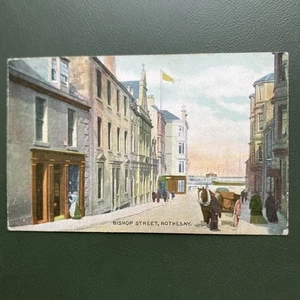 AK, Schottland, Bishop Street, Rothesay, Bute, Street View, verschickt 1907, Kunst - Bild 1 von 3