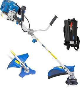 Hyundai 52cc Petrol Grass Strimmer Trimmer & Brush Cutter, 2 In 1 Garden Tool - Picture 1 of 9