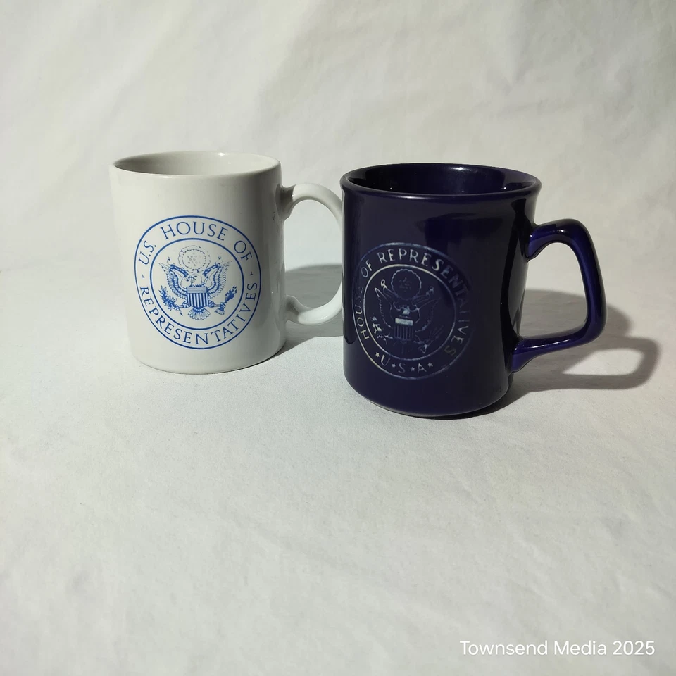 Tazas de café de la Cámara de Representantes de los Estados Unidos con sello presidencial Foto 1 de 4