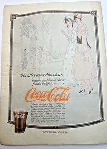 Coca Cola Ad Back Cover The Modern Priscilla August 1915 Antique 10x14 Original - Imagen 1 de 3