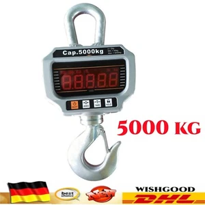 Kranwaage 5000kg H?ngewaage Lastenwaage Industriewaage Kranwaage W/ LED Display - Bild 1 von 10