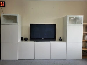 IKEA TV Surrounds cabinets- Gloss White - Picture 1 of 8