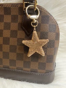 Bolso Bling Estrella Dije Llavero Coche Llavero Champagne Color Dorado Nuevo Regalo - Imagen 1 de 3