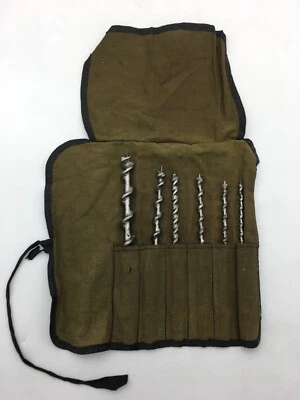 Juego de brocas de barrena Fulton de 6 piezas en estuche de transporte de lona Foto 1 de 4