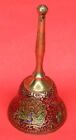 Handmade Brass Meenakari Pooja Table Call Bell Handheld Bell Jingle Bell BA1069