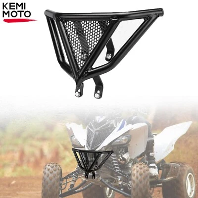Front Iron Bumper Grab Bar Black for ATV Yamaha Raptor 700 700R 2006-2025 - Image 1 of 4