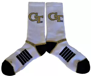 GEORGIA TECH YELLOW JACKET MIDLENGTH SOCKS W/ GT LOGO (MEN 8-12, WOMEN 9.5-13.5) - Picture 1 of 2