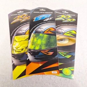 Holographic Motorcycle Helmet Visors: Set Of 3 - Eyes/Shattered Glass/Tiger - Picture 1 of 12