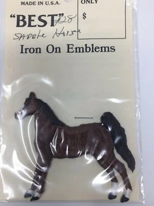 Vintage Saddle Horse Embroidery Patch Iron or Sew On Made in the USA - Picture 1 of 3