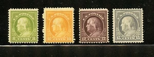 KMC4076-U.S. #414, 416, 417, 418 (U041) Franklin, Perf 12, M,H, FVF, CV$190,00 - Imagen 1 de 2