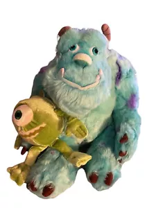 MONSTER’S INC DISNEY PIXAR SULLEY HOLDING MIKE PLUSH DISNEYLAND WDW 14 x 13 inch - Picture 1 of 12