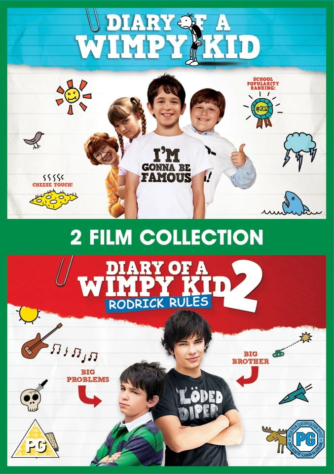 Diary of a Wimpy Kid 1 and 2 (DVD) Peyton List Zachary Gordon (UK IMPORT) - Image 1 of 2