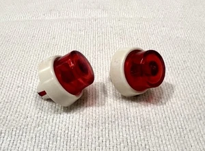 (2) 1970's Tonka Red Roof-Mounted Lights w/ Plastic Collars Original Parts - Picture 1 of 3