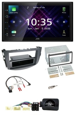 JVC DAB 2DIN Lenkrad Bluetooth USB Autoradio für Toyota RAV 4 2006-2011 - Bild 1 von 4