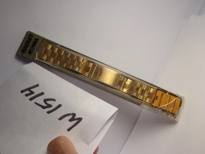 22 mm Hadley Roma Gold Mikron Platte Uhrenarmband mit geraden Enden Neu - Bild 1 von 17