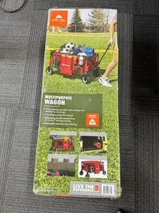 Ozark Trail Camping Utility Wagon w/ Tailgate & Extension Handle, Red, Polyester - Picture 1 of 1