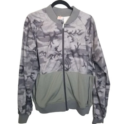 Burton Hombres L Gris Mármol Cremallera Completa Sistema 2/1 Chaqueta Bomber Manga Larga Bolsillos Foto 1 de 4