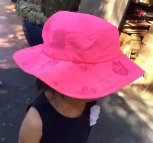 Sun Protection Zone Hat Cap Child Safari Sun One Size Pink Floral Bucket NEW - Picture 1 of 2