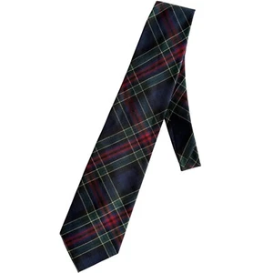 PENDLETON Navy, Red, Yellow Plaid Mens Made in the USA Wool Neck Tie, OS - Picture 1 of 4