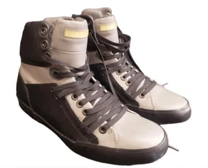 Emporio Armani Leder High Top Herren Sneaker Schwarz Grau Bicolor EU 42,5 US 9,5 - Bild 1 von 4