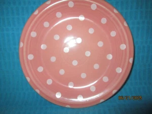 Fiesta WHITE Dots On PEONY Salad Plate Outlet Exclusive 2023 Fiestaware NWT USA - Picture 1 of 3