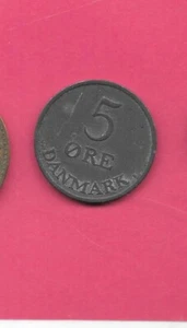 DENMARK DANISH KM843.1 1950 VF-VERY FINE-NICE OLD VINTAGE 5 ORE LARGE COIN - Picture 1 of 1