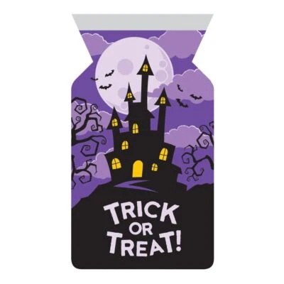 Halloween Haunted House Trick or Treat 12 ct Cello Zipper Bags - Image 1 of 2